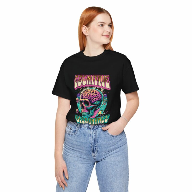 Cognitive Dissonance is a Hell of a Drug | Retro Psychedelic Style Bella + Canvas T-Shirt | Funny Trippy Unisex Sizes S-3XL - Image 76