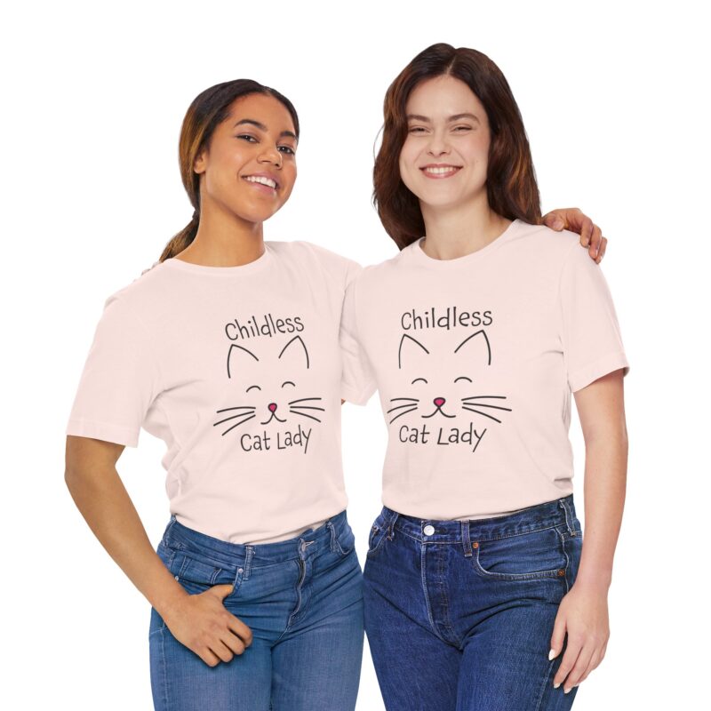 Cat Face Kamala Harris Childless Cat Lady Unisex Tee, Cat Lover Shirt, Women's Graphic Tshirt, Funny Political Shirt, Feminist Tee - Image 56