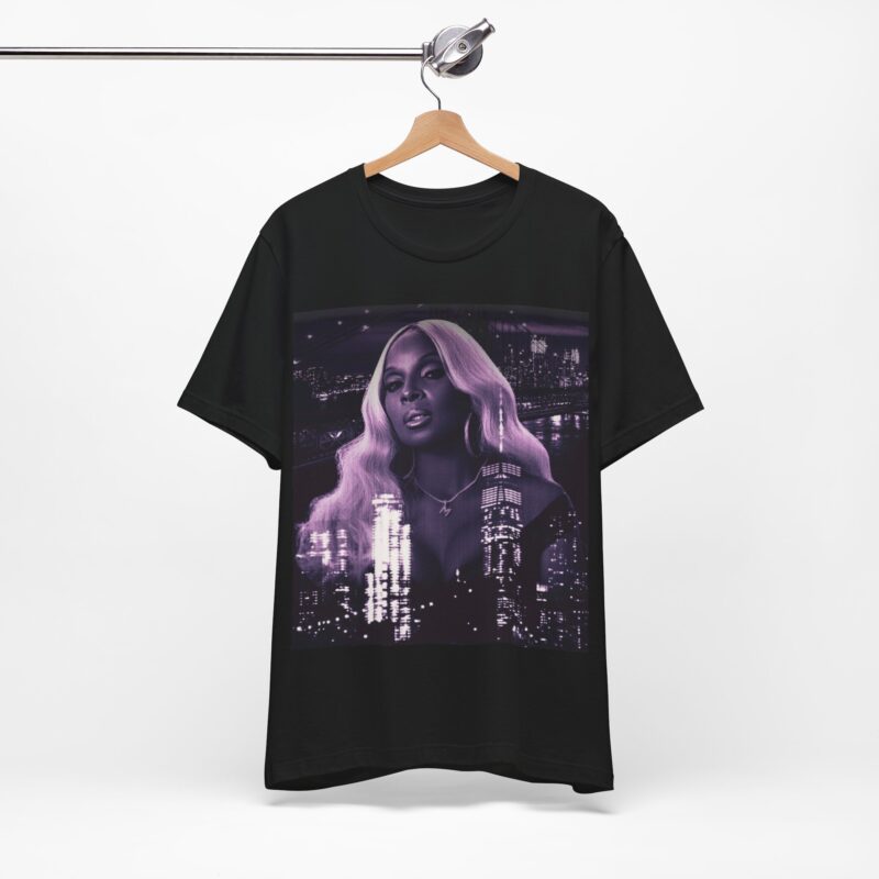 Mary J. Blige Unisex T-Shirt Concert T-shirt.  Mary J. Blige Purple And Black Tour Shirt Without Text - Image 3