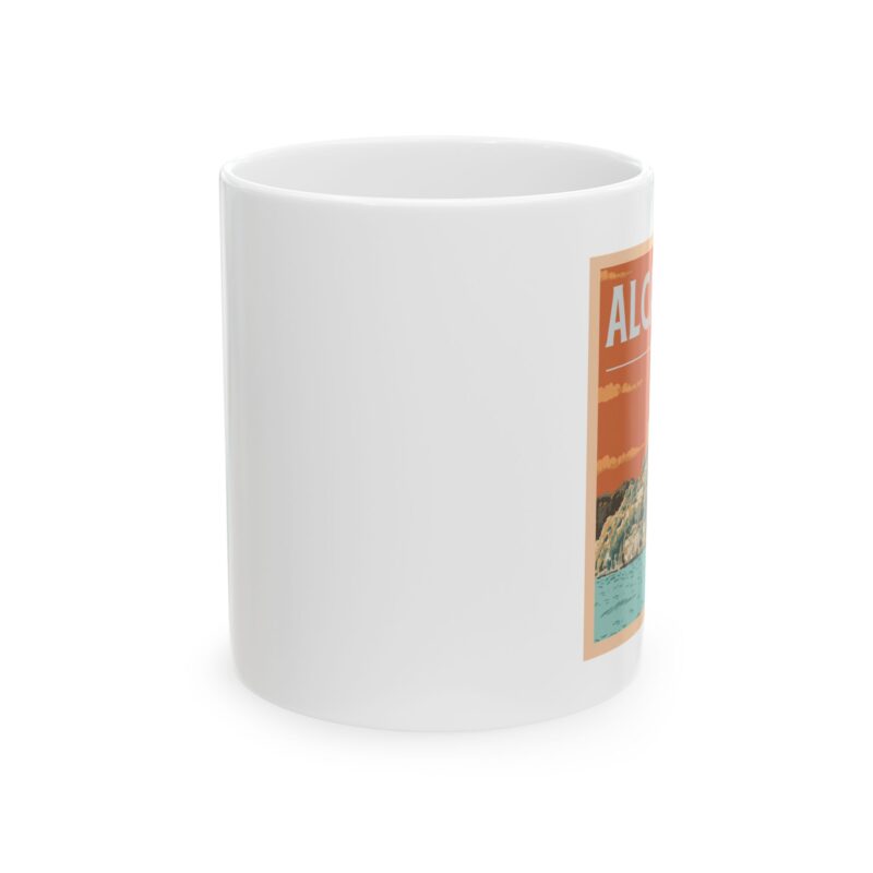 Alcatraz Island Poster Style Ceramic Mug, (11oz, 15oz) - Image 2