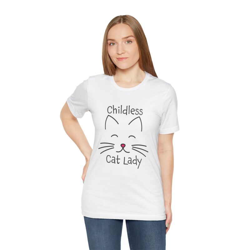 Cat Face Kamala Harris Childless Cat Lady Unisex Tee, Cat Lover Shirt, Women's Graphic Tshirt, Funny Political Shirt, Feminist Tee - Image 14
