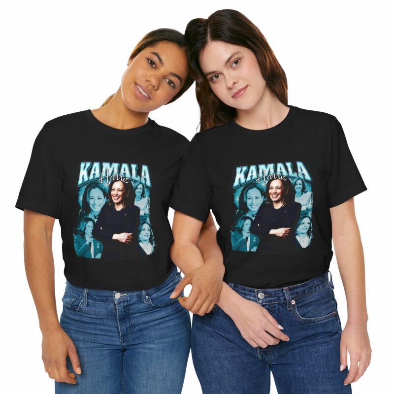 Kamala Harris Bootleg Style T-Shirt - Bella + Canvas Unisex Tee Democrat Blue Color Graphic - Image 26
