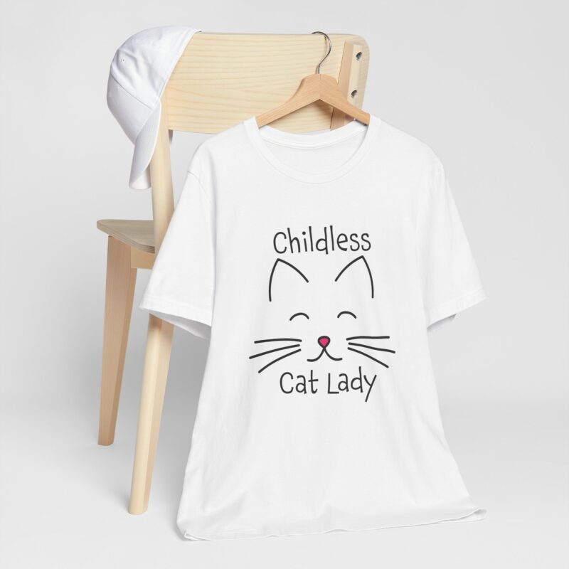 Cat Face Kamala Harris Childless Cat Lady Unisex Tee, Cat Lover Shirt, Women's Graphic Tshirt, Funny Political Shirt, Feminist Tee - Image 9