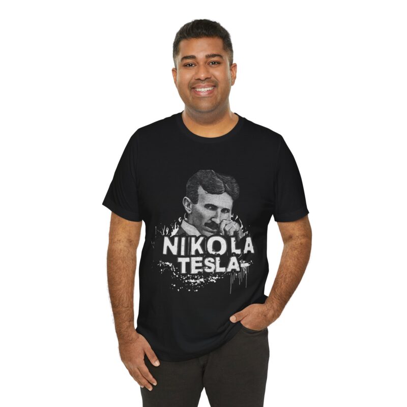 Nikola Tesla Unisex Jersey Short Sleeve Tee. Street Style Tesla T-shirt. Science Tee. - Image 17