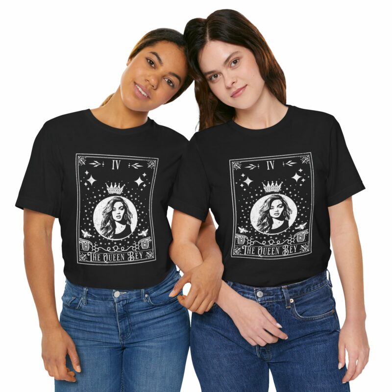 The Queen Bey: Beyonce Black and White Beyhive Unisex Bella and Canvas T-shirt - Image 12