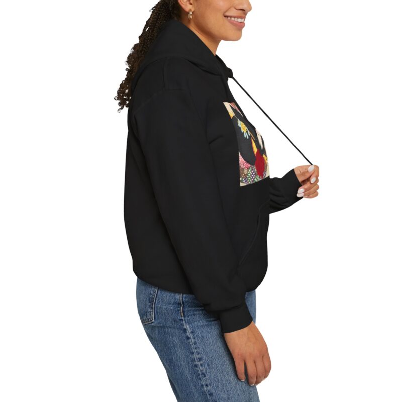 Japanese woman and cat art (1888), vintage illustration by Yoshitoshi Unisex Heavy Blend™ Hooded Sweatshirt - Image 37