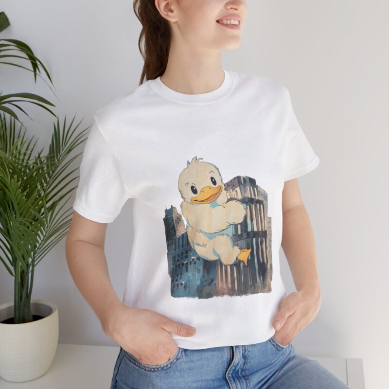 Duckzilla Unisex Tee, Cute Adorable Duckling Climbing Skyscrapers T-Shirt, Funny Animal Lover Shirt, Novelty Graphic Tee, Unique Gift for - Image 53