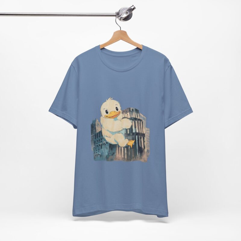 Duckzilla Unisex Tee, Cute Adorable Duckling Climbing Skyscrapers T-Shirt, Funny Animal Lover Shirt, Novelty Graphic Tee, Unique Gift for - Image 123