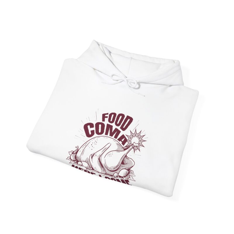 Turkey Food Coma Hoodie Sweatshirt, Thanksgiving Pullover, Funny Foodie Jumper, Fall Feast Top, Cozy Christmas Gift - Image 4