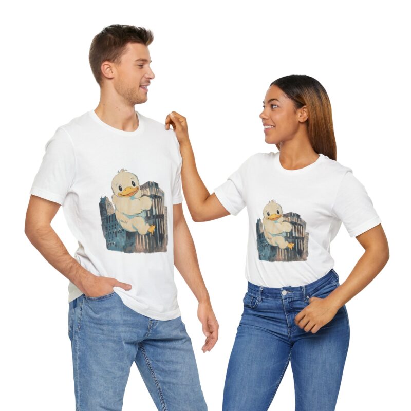Duckzilla Unisex Tee, Cute Adorable Duckling Climbing Skyscrapers T-Shirt, Funny Animal Lover Shirt, Novelty Graphic Tee, Unique Gift for - Image 54