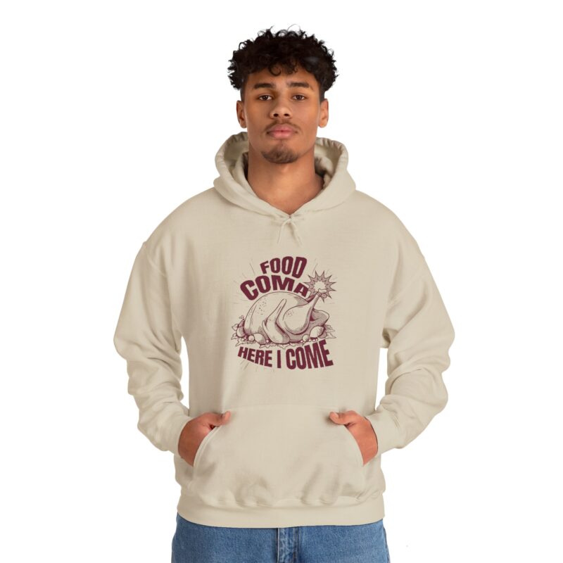 Turkey Food Coma Hoodie Sweatshirt, Thanksgiving Pullover, Funny Foodie Jumper, Fall Feast Top, Cozy Christmas Gift - Image 20