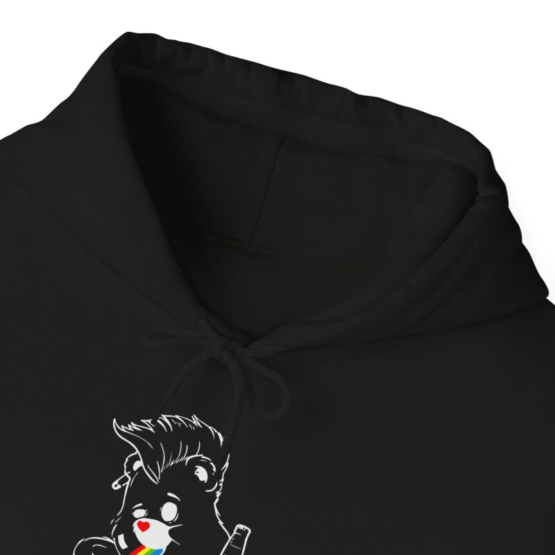 Vomiting Rainbows Anti-Care Bear Hoodie, Punk Rock Anarchist Sweatshirt, Unisex Grunge Care Bear Jumper, Emo Pullover, Riot Grrrl Top, - Image 5