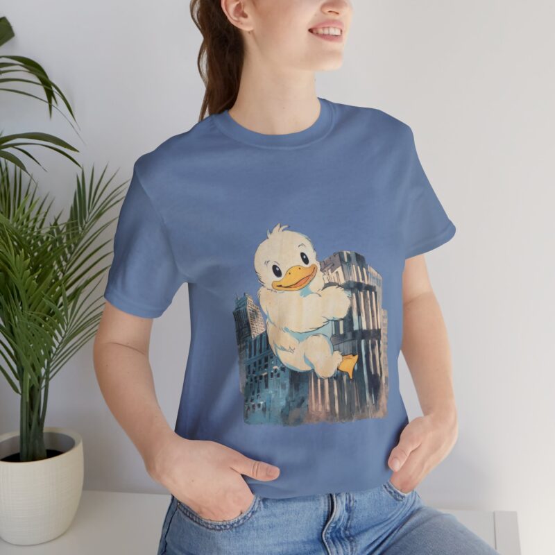 Duckzilla Unisex Tee, Cute Adorable Duckling Climbing Skyscrapers T-Shirt, Funny Animal Lover Shirt, Novelty Graphic Tee, Unique Gift for - Image 140