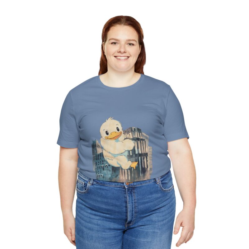 Duckzilla Unisex Tee, Cute Adorable Duckling Climbing Skyscrapers T-Shirt, Funny Animal Lover Shirt, Novelty Graphic Tee, Unique Gift for - Image 131
