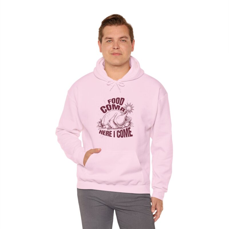 Turkey Food Coma Hoodie Sweatshirt, Thanksgiving Pullover, Funny Foodie Jumper, Fall Feast Top, Cozy Christmas Gift - Image 61