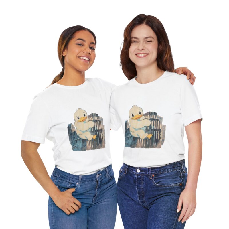 Duckzilla Unisex Tee, Cute Adorable Duckling Climbing Skyscrapers T-Shirt, Funny Animal Lover Shirt, Novelty Graphic Tee, Unique Gift for - Image 56