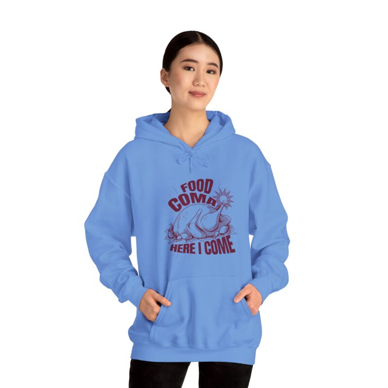 Turkey Food Coma Hoodie Sweatshirt, Thanksgiving Pullover, Funny Foodie Jumper, Fall Feast Top, Cozy Christmas Gift - Image 45
