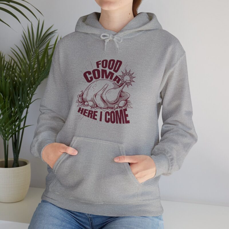 Turkey Food Coma Hoodie Sweatshirt, Thanksgiving Pullover, Funny Foodie Jumper, Fall Feast Top, Cozy Christmas Gift - Image 39