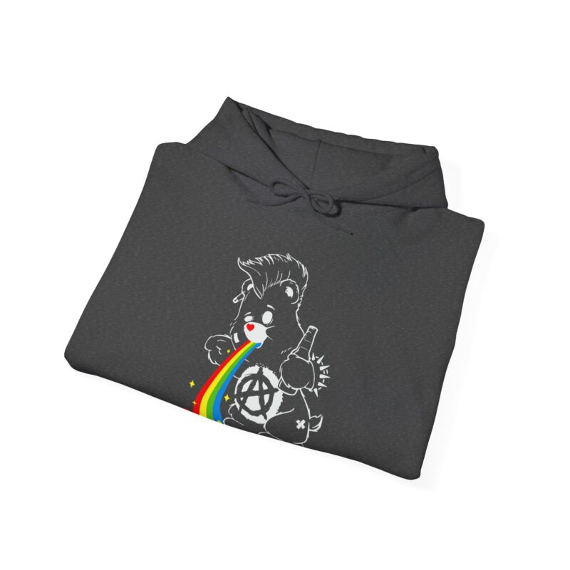 Vomiting Rainbows Anti-Care Bear Hoodie, Punk Rock Anarchist Sweatshirt, Unisex Grunge Care Bear Jumper, Emo Pullover, Riot Grrrl Top, - Image 30