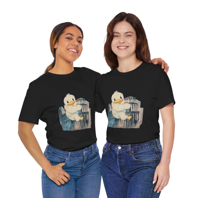 Duckzilla Unisex Tee, Cute Adorable Duckling Climbing Skyscrapers T-Shirt, Funny Animal Lover Shirt, Novelty Graphic Tee, Unique Gift for - Image 114