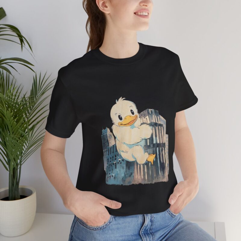 Duckzilla Unisex Tee, Cute Adorable Duckling Climbing Skyscrapers T-Shirt, Funny Animal Lover Shirt, Novelty Graphic Tee, Unique Gift for - Image 111