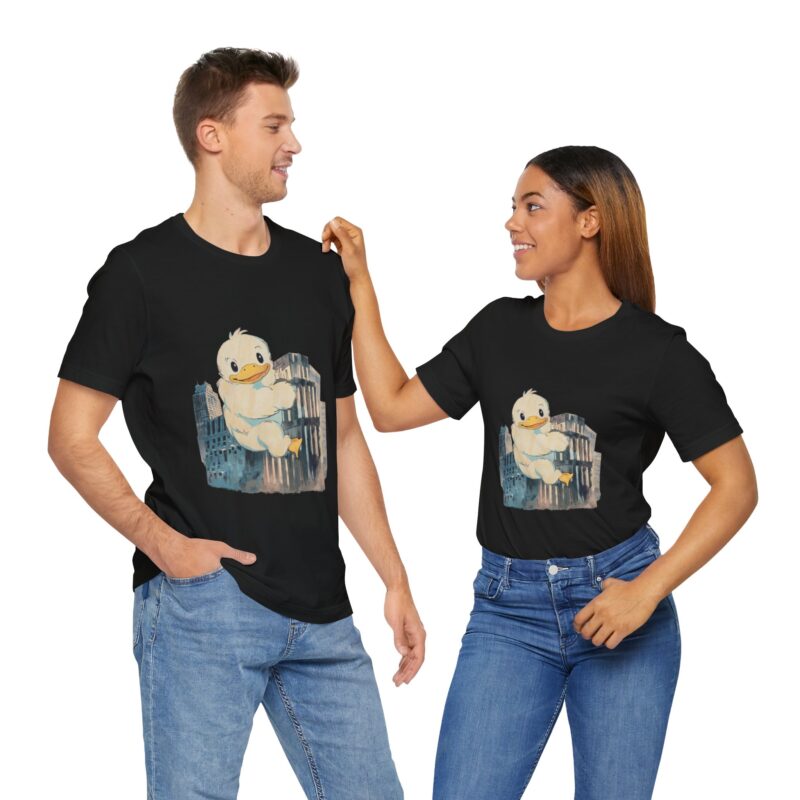 Duckzilla Unisex Tee, Cute Adorable Duckling Climbing Skyscrapers T-Shirt, Funny Animal Lover Shirt, Novelty Graphic Tee, Unique Gift for - Image 112