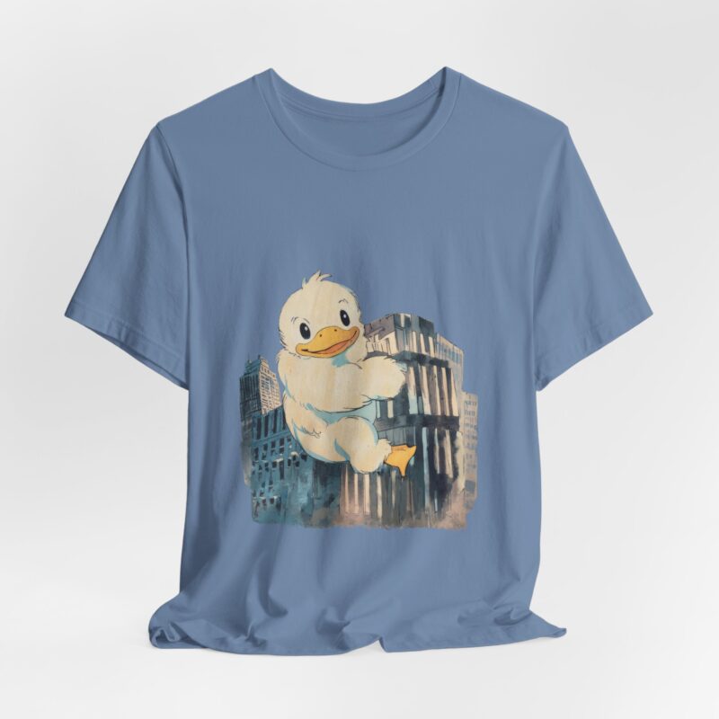 Duckzilla Unisex Tee, Cute Adorable Duckling Climbing Skyscrapers T-Shirt, Funny Animal Lover Shirt, Novelty Graphic Tee, Unique Gift for - Image 122
