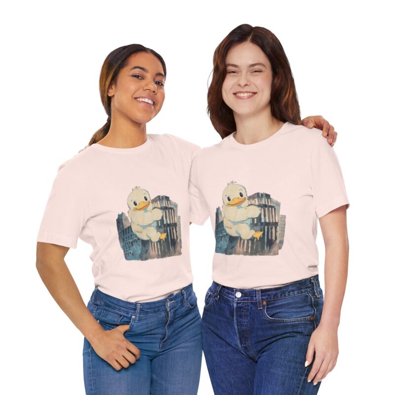 Duckzilla Unisex Tee, Cute Adorable Duckling Climbing Skyscrapers T-Shirt, Funny Animal Lover Shirt, Novelty Graphic Tee, Unique Gift for - Image 85