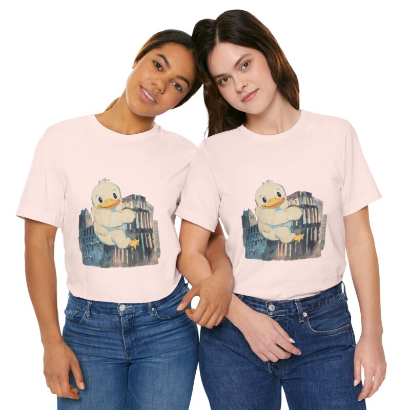 Duckzilla Unisex Tee, Cute Adorable Duckling Climbing Skyscrapers T-Shirt, Funny Animal Lover Shirt, Novelty Graphic Tee, Unique Gift for - Image 84