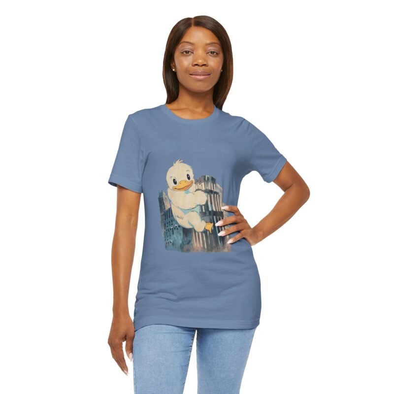 Duckzilla Unisex Tee, Cute Adorable Duckling Climbing Skyscrapers T-Shirt, Funny Animal Lover Shirt, Novelty Graphic Tee, Unique Gift for - Image 138