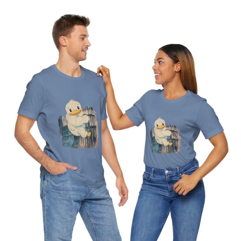 Duckzilla Unisex Tee, Cute Adorable Duckling Climbing Skyscrapers T-Shirt, Funny Animal Lover Shirt, Novelty Graphic Tee, Unique Gift for - Image 141