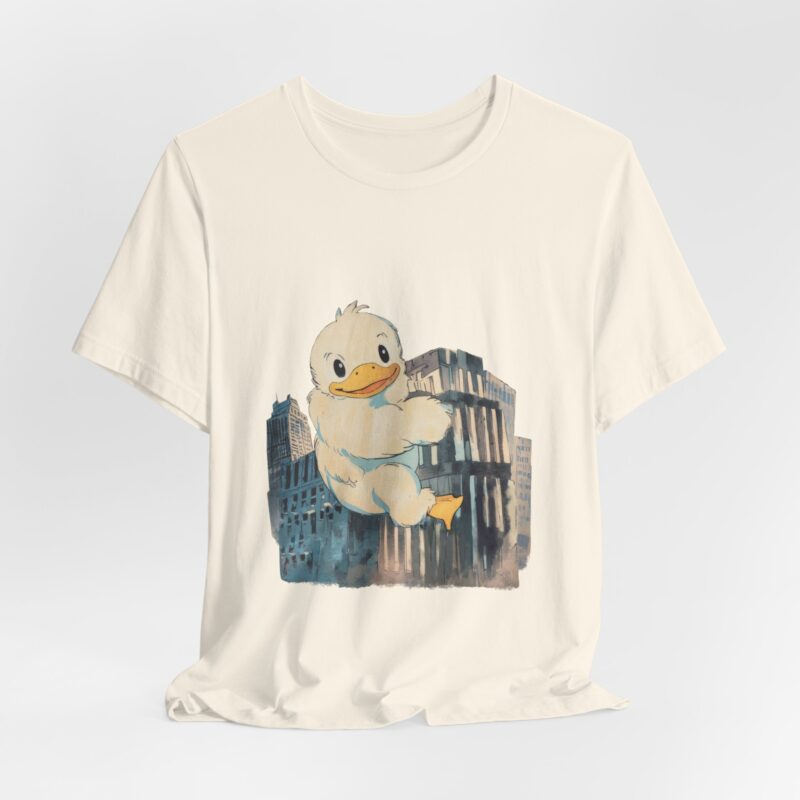 Duckzilla Unisex Tee, Cute Adorable Duckling Climbing Skyscrapers T-Shirt, Funny Animal Lover Shirt, Novelty Graphic Tee, Unique Gift for - Image 6