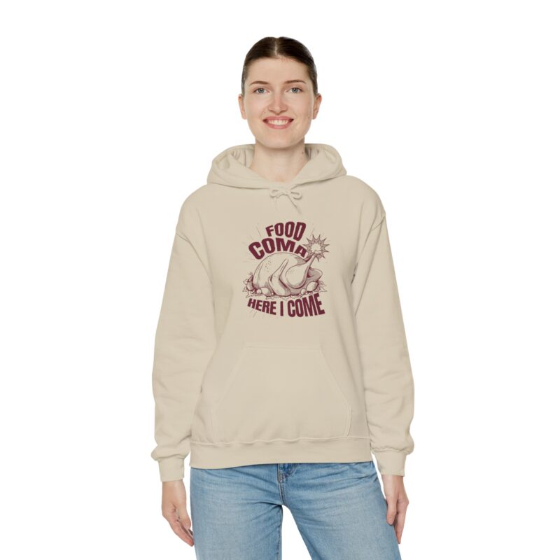 Turkey Food Coma Hoodie Sweatshirt, Thanksgiving Pullover, Funny Foodie Jumper, Fall Feast Top, Cozy Christmas Gift - Image 21