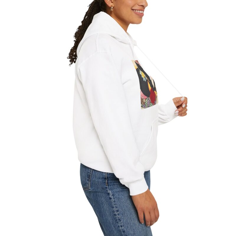 Japanese woman and cat art (1888), vintage illustration by Yoshitoshi Unisex Heavy Blend™ Hooded Sweatshirt - Image 24