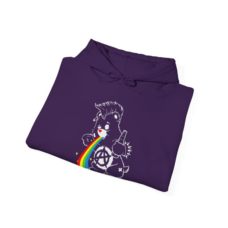 Vomiting Rainbows Anti-Care Bear Hoodie, Punk Rock Anarchist Sweatshirt, Unisex Grunge Care Bear Jumper, Emo Pullover, Riot Grrrl Top, - Image 69