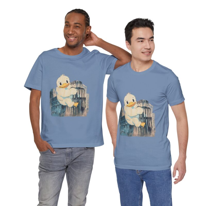 Duckzilla Unisex Tee, Cute Adorable Duckling Climbing Skyscrapers T-Shirt, Funny Animal Lover Shirt, Novelty Graphic Tee, Unique Gift for - Image 144