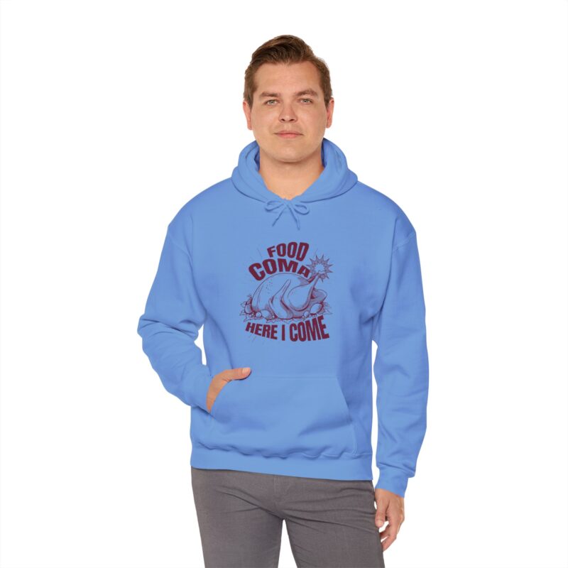 Turkey Food Coma Hoodie Sweatshirt, Thanksgiving Pullover, Funny Foodie Jumper, Fall Feast Top, Cozy Christmas Gift - Image 48