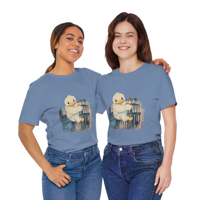 Duckzilla Unisex Tee, Cute Adorable Duckling Climbing Skyscrapers T-Shirt, Funny Animal Lover Shirt, Novelty Graphic Tee, Unique Gift for - Image 143