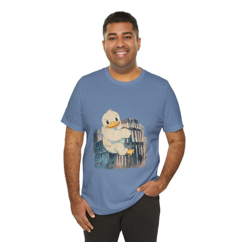 Duckzilla Unisex Tee, Cute Adorable Duckling Climbing Skyscrapers T-Shirt, Funny Animal Lover Shirt, Novelty Graphic Tee, Unique Gift for - Image 132