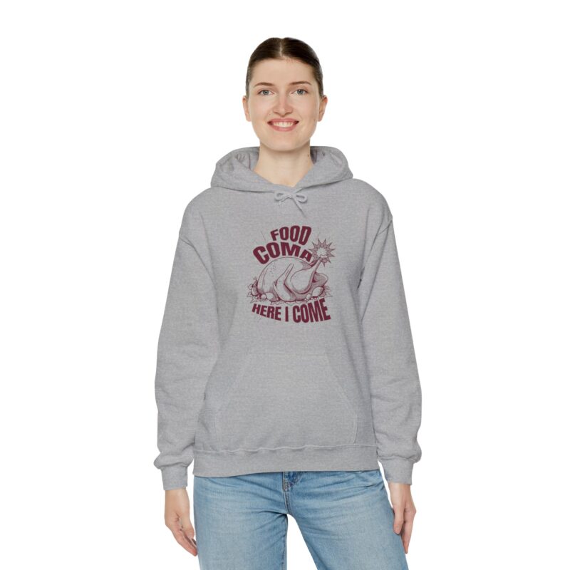 Turkey Food Coma Hoodie Sweatshirt, Thanksgiving Pullover, Funny Foodie Jumper, Fall Feast Top, Cozy Christmas Gift - Image 34