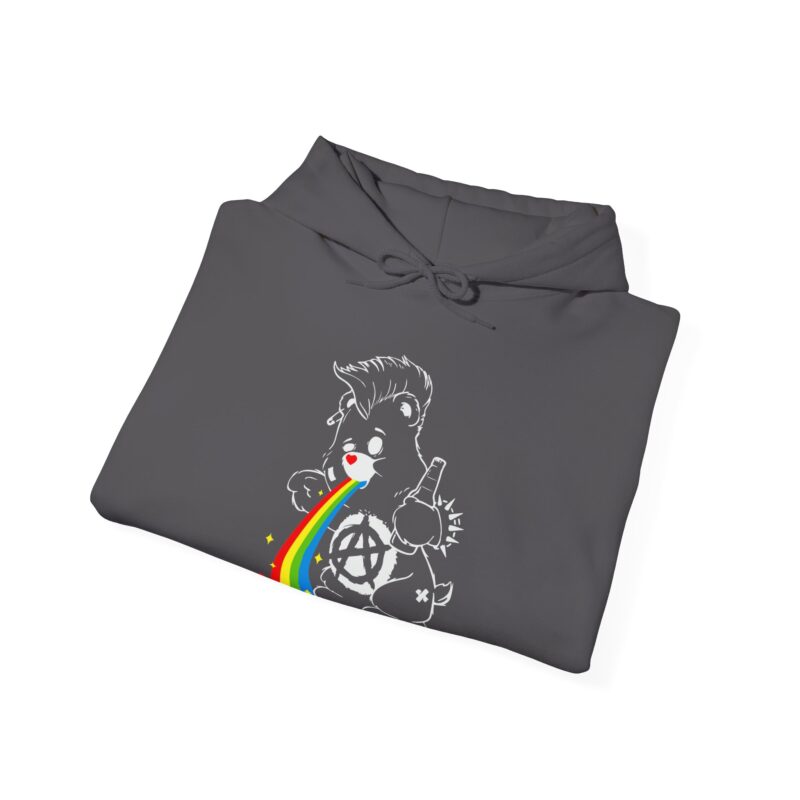 Vomiting Rainbows Anti-Care Bear Hoodie, Punk Rock Anarchist Sweatshirt, Unisex Grunge Care Bear Jumper, Emo Pullover, Riot Grrrl Top, - Image 43