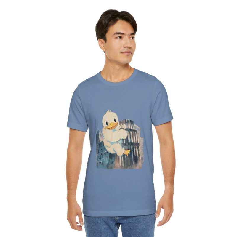 Duckzilla Unisex Tee, Cute Adorable Duckling Climbing Skyscrapers T-Shirt, Funny Animal Lover Shirt, Novelty Graphic Tee, Unique Gift for - Image 136