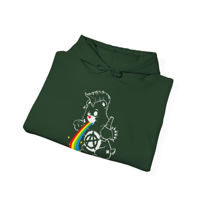 Vomiting Rainbows Anti-Care Bear Hoodie, Punk Rock Anarchist Sweatshirt, Unisex Grunge Care Bear Jumper, Emo Pullover, Riot Grrrl Top, - Image 17