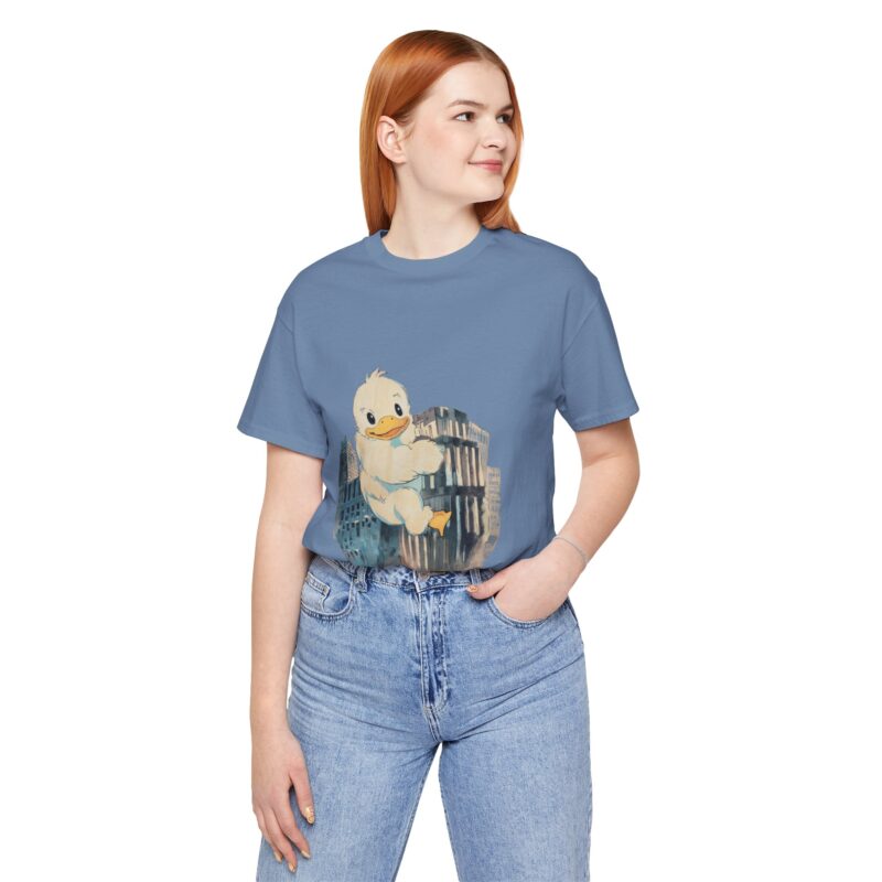 Duckzilla Unisex Tee, Cute Adorable Duckling Climbing Skyscrapers T-Shirt, Funny Animal Lover Shirt, Novelty Graphic Tee, Unique Gift for - Image 134