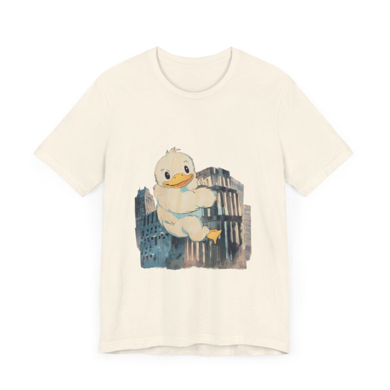 Duckzilla Unisex Tee, Cute Adorable Duckling Climbing Skyscrapers T-Shirt, Funny Animal Lover Shirt, Novelty Graphic Tee, Unique Gift for - Image 3