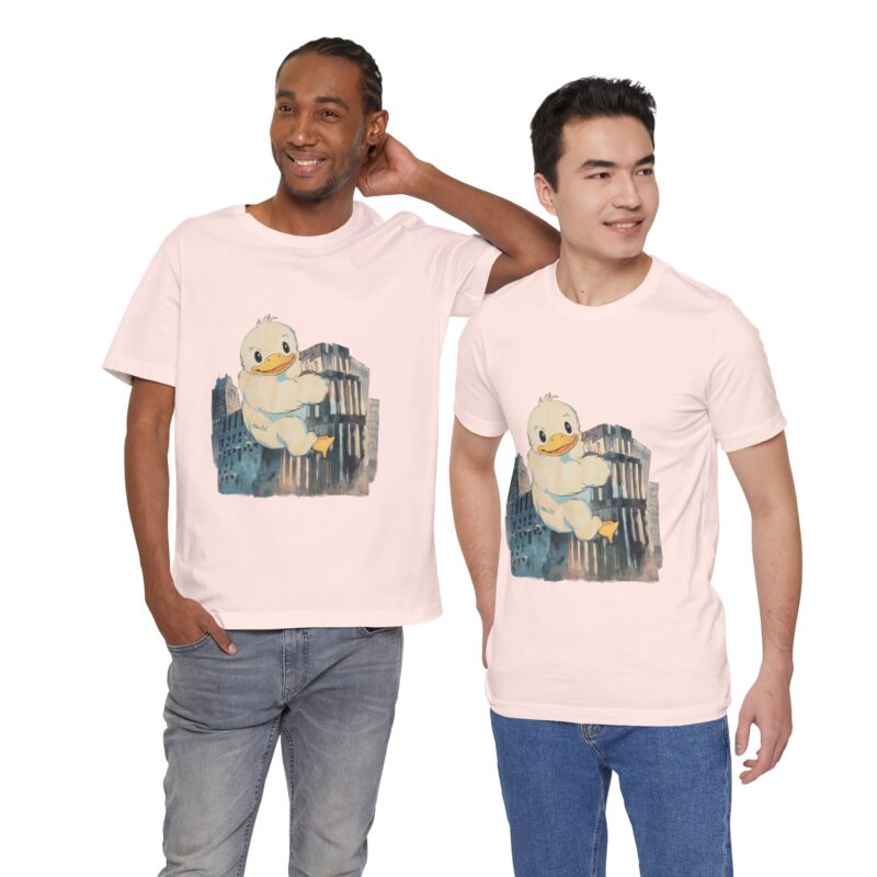 Duckzilla Unisex Tee, Cute Adorable Duckling Climbing Skyscrapers T-Shirt, Funny Animal Lover Shirt, Novelty Graphic Tee, Unique Gift for - Image 86