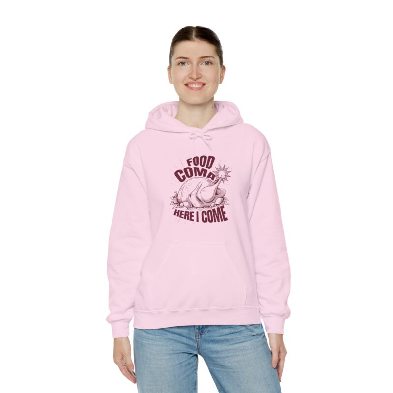 Turkey Food Coma Hoodie Sweatshirt, Thanksgiving Pullover, Funny Foodie Jumper, Fall Feast Top, Cozy Christmas Gift - Image 60
