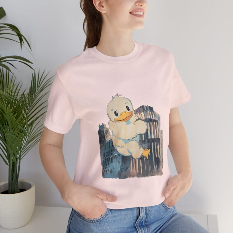 Duckzilla Unisex Tee, Cute Adorable Duckling Climbing Skyscrapers T-Shirt, Funny Animal Lover Shirt, Novelty Graphic Tee, Unique Gift for - Image 82