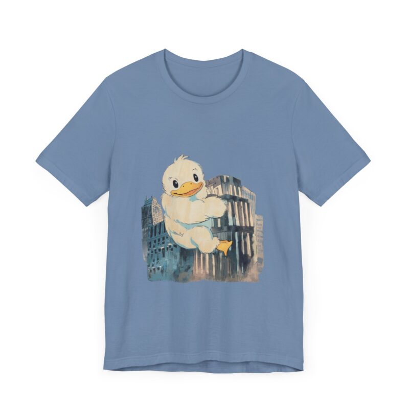Duckzilla Unisex Tee, Cute Adorable Duckling Climbing Skyscrapers T-Shirt, Funny Animal Lover Shirt, Novelty Graphic Tee, Unique Gift for - Image 119