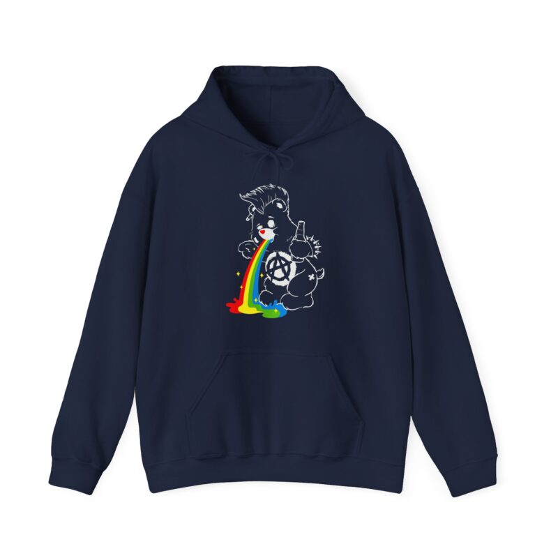 Vomiting Rainbows Anti-Care Bear Hoodie, Punk Rock Anarchist Sweatshirt, Unisex Grunge Care Bear Jumper, Emo Pullover, Riot Grrrl Top, - Image 53